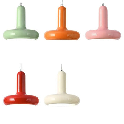 Nordic Cream Mushroom Pendant Light in Painted Aluminum - Decorbites