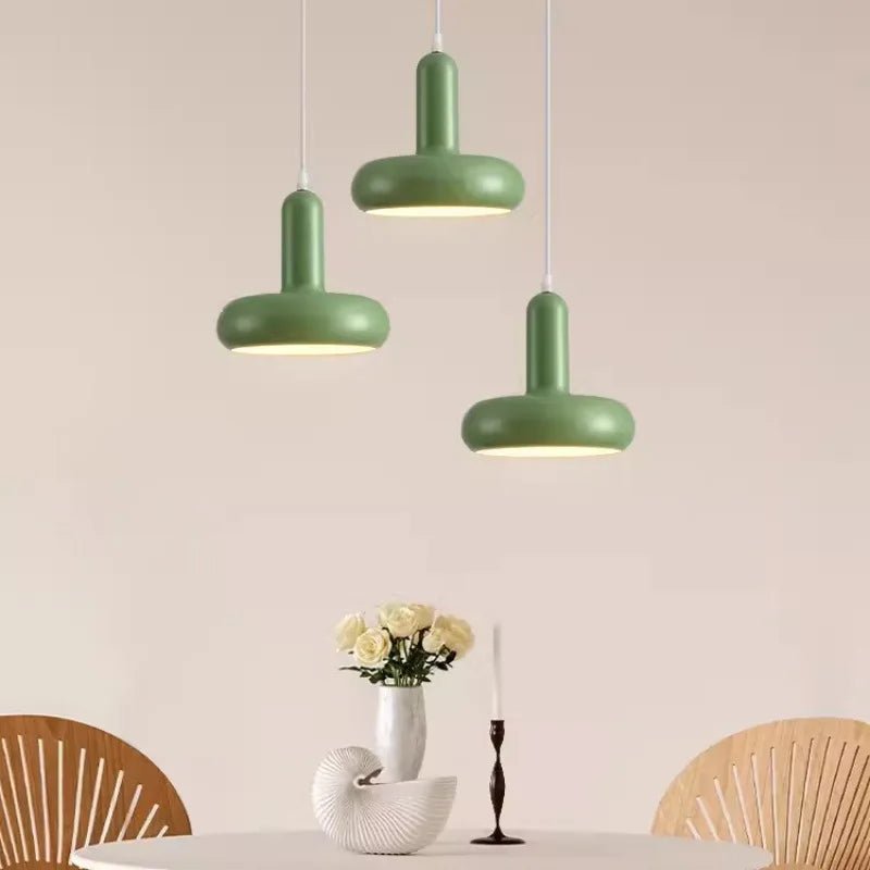 Nordic Cream Mushroom Pendant Light in Painted Aluminum - Decorbites