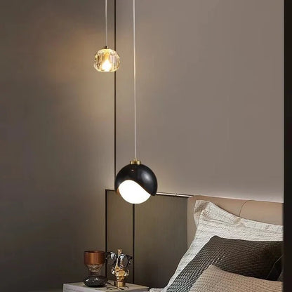 Nordic Crystal Line Pendant Light in Gold or Black - Decorbites
