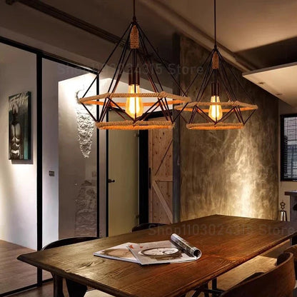 Nordic Diamond Metal Pendant Light in Stainless Steel - Decorbites