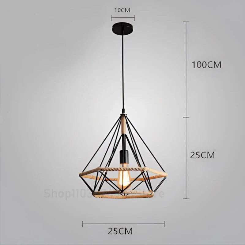 Nordic Diamond Metal Pendant Light in Stainless Steel - Decorbites