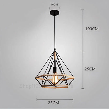Nordic Diamond Metal Pendant Light in Stainless Steel - Decorbites