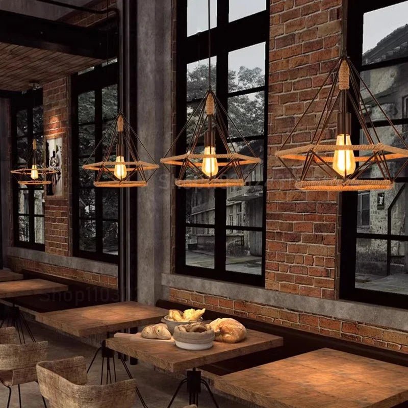 Nordic Diamond Metal Pendant Light in Stainless Steel - Decorbites