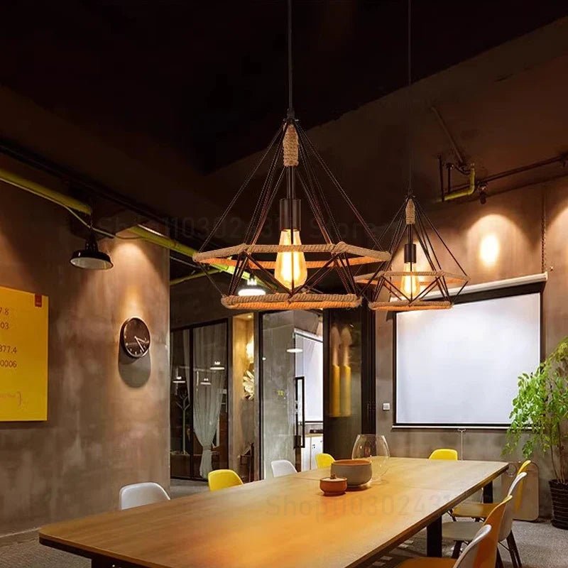 Nordic Diamond Metal Pendant Light in Stainless Steel - Decorbites
