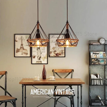 Nordic Diamond Metal Pendant Light in Stainless Steel - Decorbites