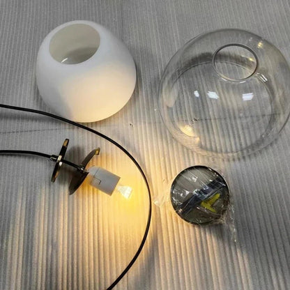 Nordic Double Glass Pendant Light in Amber, Gray, or Clear - Decorbites