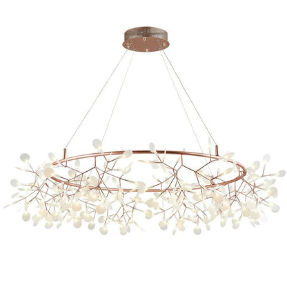 Nordic Firefly Branch Pendant Light in Rose Gold or Black - Decorbites