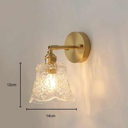 Nordic Flower Glass Pendant Light in Polished Copper - Decorbites