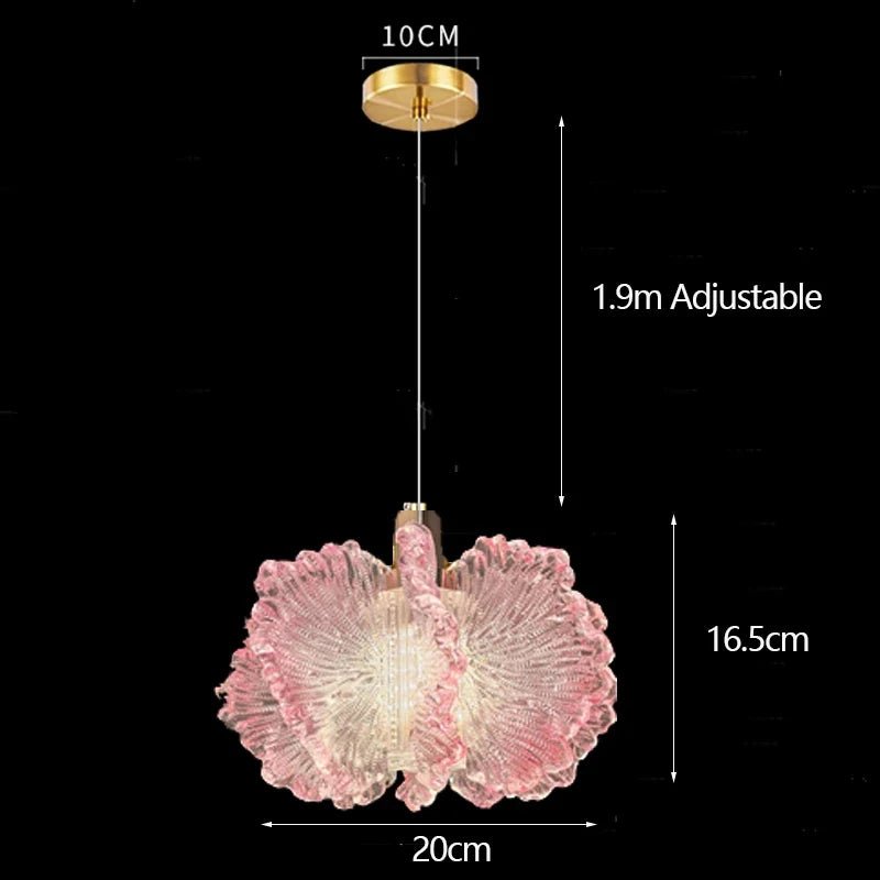 Nordic French Cream Acrylic Flower Pendant Light - Decorbites