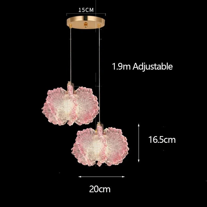 Nordic French Cream Acrylic Flower Pendant Light - Decorbites