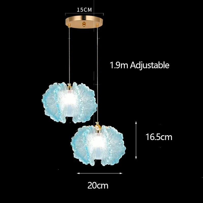 Nordic French Cream Acrylic Flower Pendant Light - Decorbites