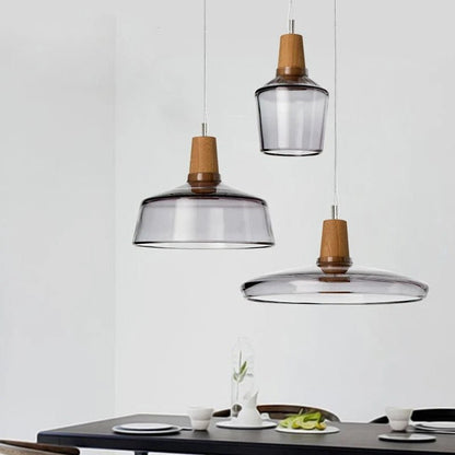 Nordic Glass and Wood Pendant Light - Decorbites