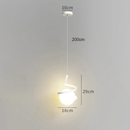 Nordic Glass Ball Pendant Light in Iron Finish - Decorbites