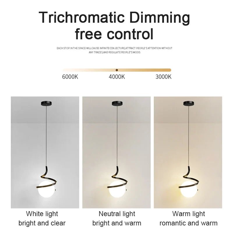 Nordic Glass Ball Pendant Light in Iron Finish - Decorbites