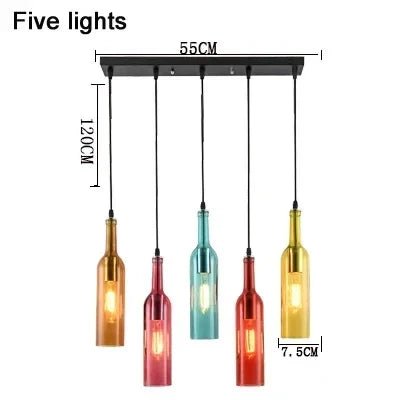 Nordic Glass Beer Bottle Pendant Light - Decorbites