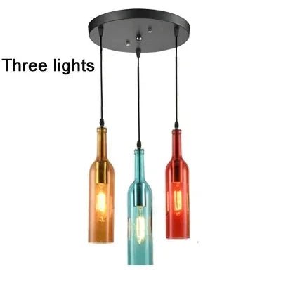 Nordic Glass Beer Bottle Pendant Light - Decorbites