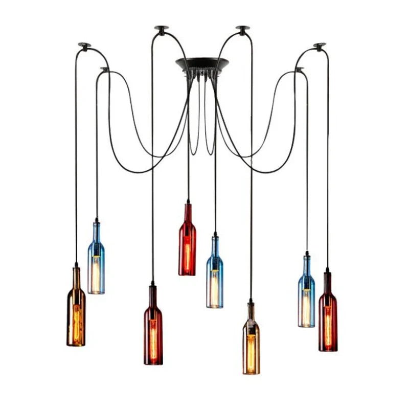 Nordic Glass Beer Bottle Pendant Light - Decorbites