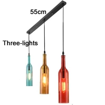 Nordic Glass Beer Bottle Pendant Light - Decorbites