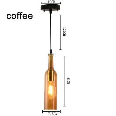Nordic Glass Beer Bottle Pendant Light - Decorbites