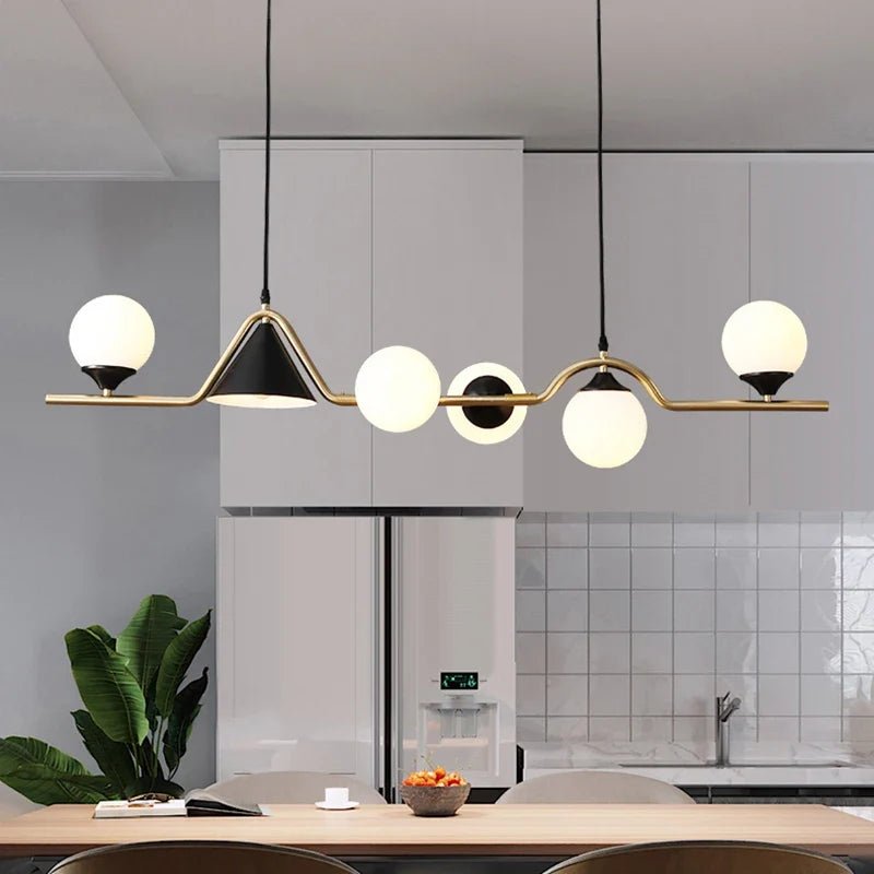 Nordic Glass Globe Pendant Chandelier in Smoky Grey - Decorbites