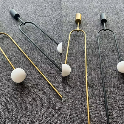 Nordic Glass Globe Pendant Light in Gold or Black - Decorbites
