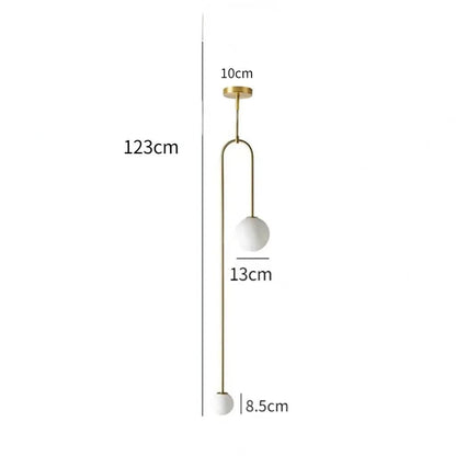 Nordic Glass Globe Pendant Light in Gold or Black - Decorbites