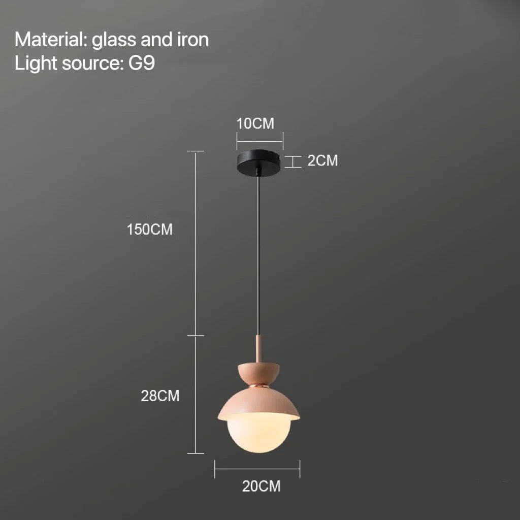 Nordic Glass Globe Pendant Light With Iron Finish - Decorbites