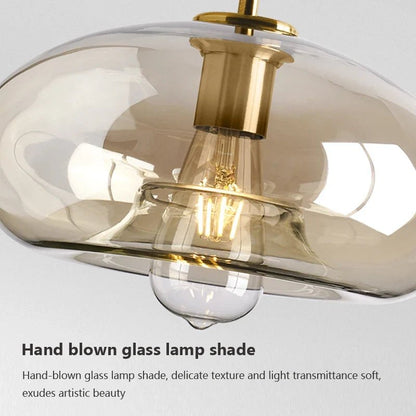 Nordic Glass Loft Pendant Light With Iron Finish - Decorbites
