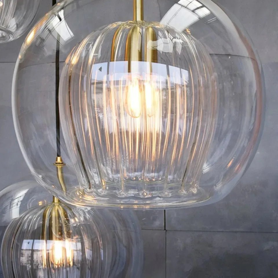 Nordic Glass Pendant Light in Amber or Clear - Decorbites