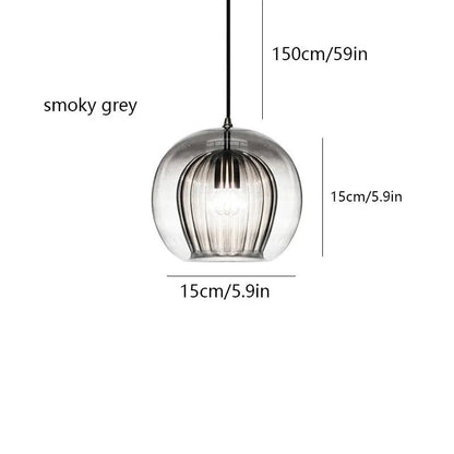 Nordic Glass Pendant Light in Amber or Clear - Decorbites