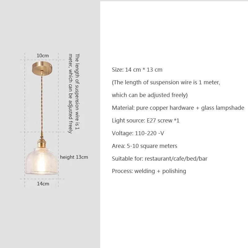 Nordic Glass Pendant Light in Brown and Polished Chrome - Decorbites