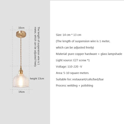 Nordic Glass Pendant Light in Brown and Polished Chrome - Decorbites