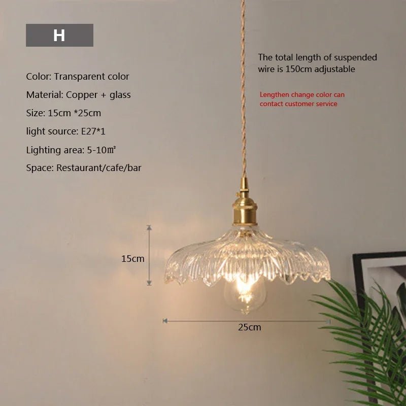 Nordic Glass Pendant Light in Brown and Polished Chrome - Decorbites