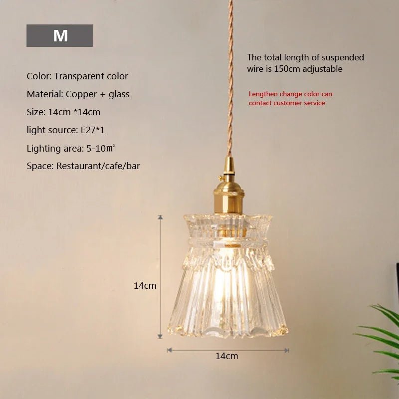 Nordic Glass Pendant Light in Brown and Polished Chrome - Decorbites