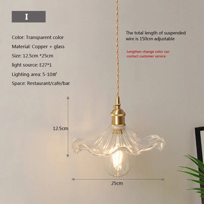 Nordic Glass Pendant Light in Brown and Polished Chrome - Decorbites
