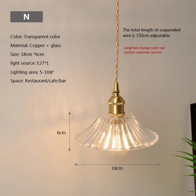 Nordic Glass Pendant Light in Brown and Polished Chrome - Decorbites