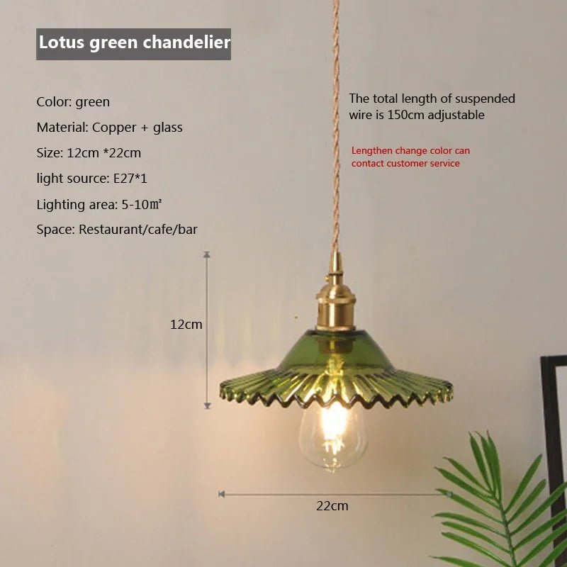Nordic Glass Pendant Light in Brown and Polished Chrome - Decorbites
