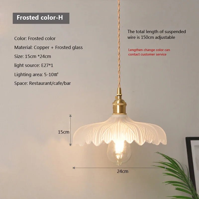 Nordic Glass Pendant Light in Brown and Polished Chrome - Decorbites