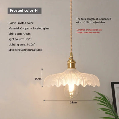 Nordic Glass Pendant Light in Brown and Polished Chrome - Decorbites