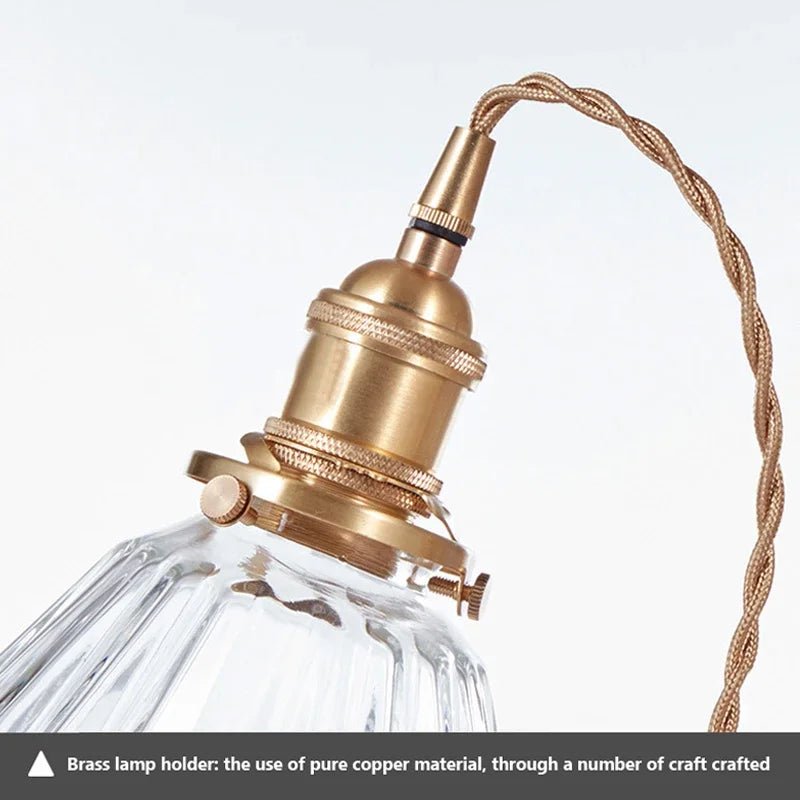 Nordic Glass Pendant Light in Brown and Polished Chrome - Decorbites