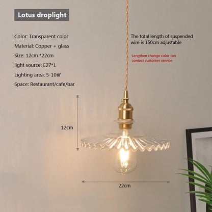 Nordic Glass Pendant Light in Brown and Polished Chrome - Decorbites