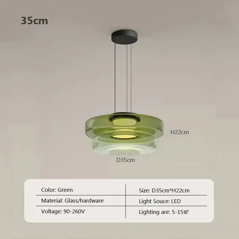 Nordic Glass Pendant Light in Green or Gray - Decorbites