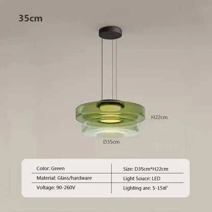Nordic Glass Pendant Light in Green or Gray - Decorbites