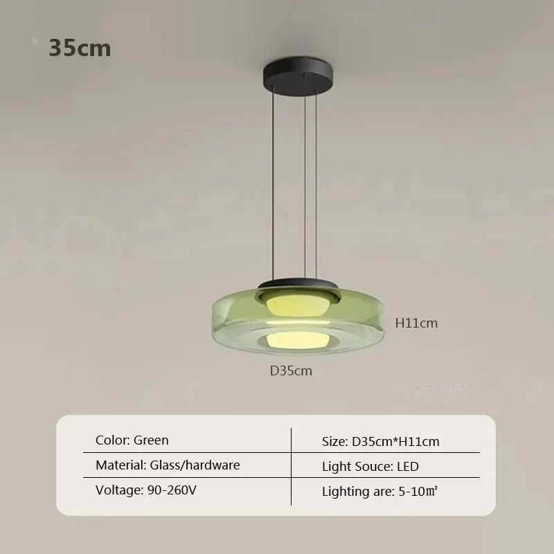 Nordic Glass Pendant Light in Green or Gray - Decorbites
