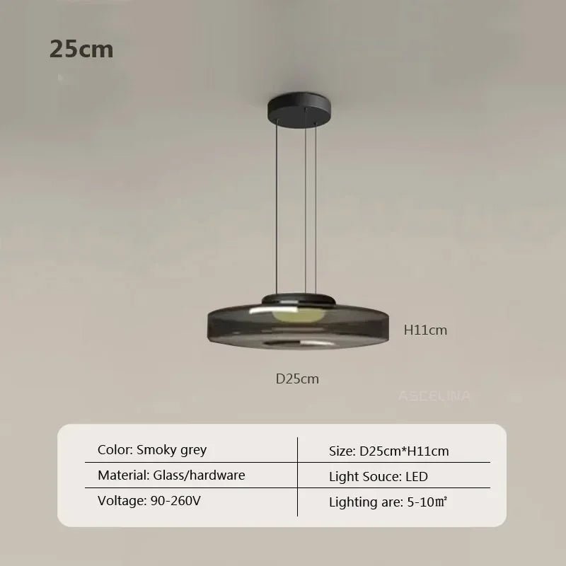 Nordic Glass Pendant Light in Green or Gray - Decorbites