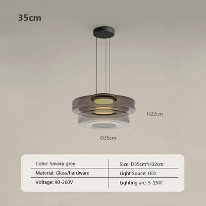 Nordic Glass Pendant Light in Green or Gray - Decorbites