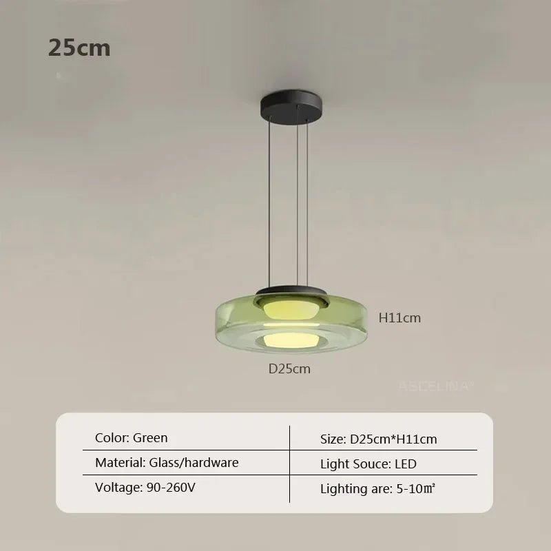 Nordic Glass Pendant Light in Green or Gray - Decorbites