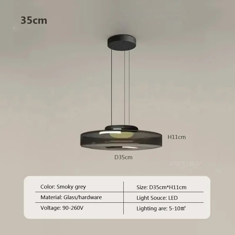 Nordic Glass Pendant Light in Green or Gray - Decorbites
