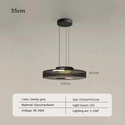 Nordic Glass Pendant Light in Green or Gray - Decorbites