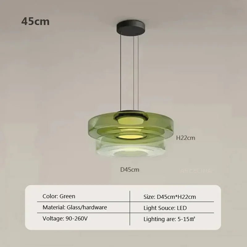 Nordic Glass Pendant Light in Green or Gray - Decorbites